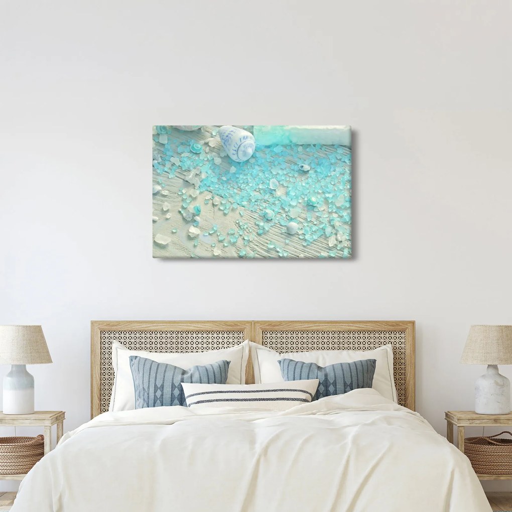 Obraz - Prímorská atmosféra v tyrkysových odtieňoch (90x60 cm)