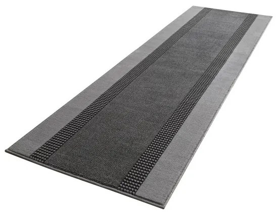 Hanse Home, Behúň Basic 102497, 80x400, šedá, chodba / predsieň