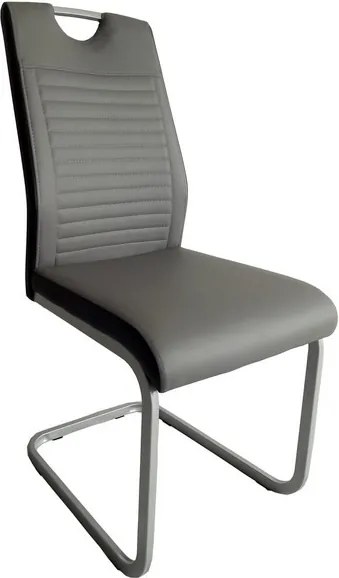 Jedálenská stolička Rindul, sivá / čierna ekokoža