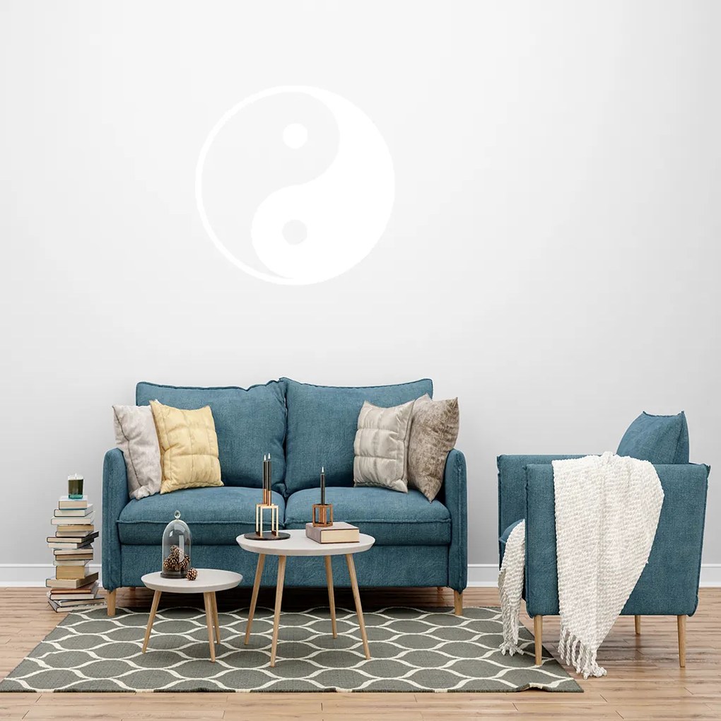 Veselá Stena Samolepka Jin Jang Farba: červená, Veľkosť: 80 x 80 cm