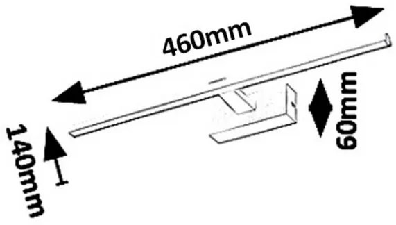 Rabalux LED nástenné svietidlo Albina 8W | 450lm | 4000K | IP23 | 46cm | matná biela