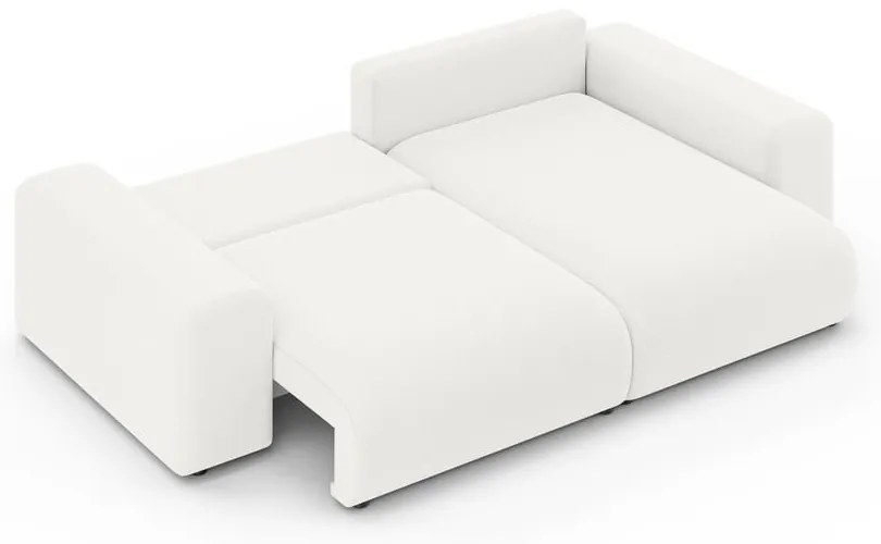 Biela rozkladacia rohová pohovka s úložným priestorom (variabilný roh) Luma – Ropez