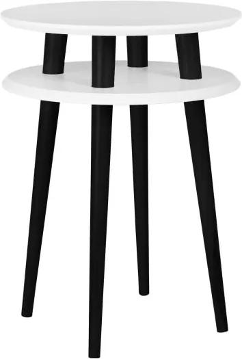 Biely príručný stolík s čiernymi nohami Ragaba UFO, Ø 45 cm