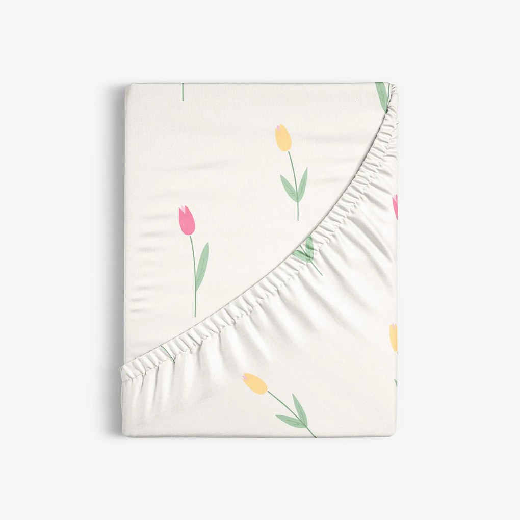 Goldea bavlnená napínacia plachta - tulipány 200 x 200 cm