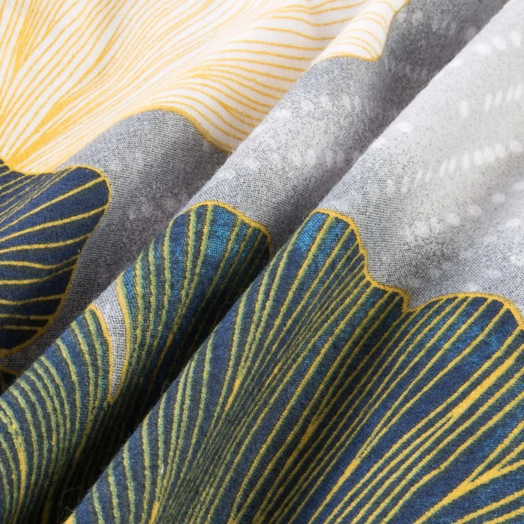 FLANELOVÉ OBLIEČKY FLANELOVE 160X200 CM, 2KS 70X80 CM LISTY