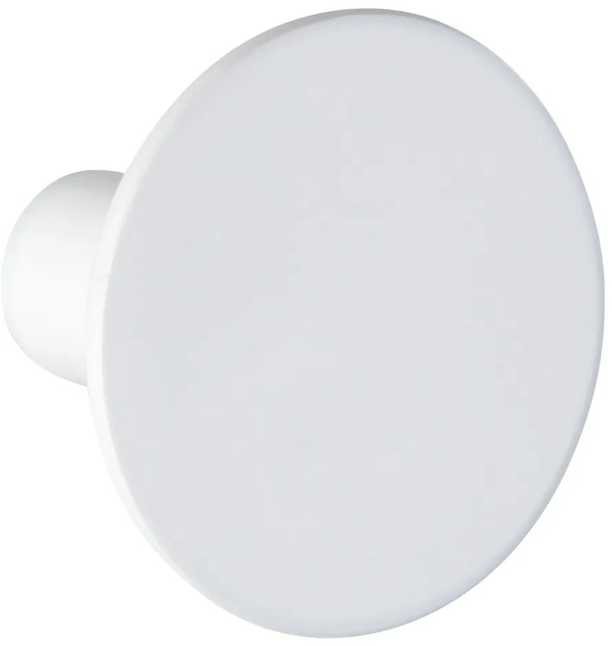 Biely nástenný háčik Wenko Melle, ⌀ 5 cm