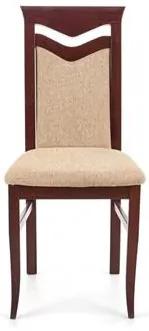 Jedálenská stolička CITRONE – masív, látka, viac farieb dub sonoma / sivá