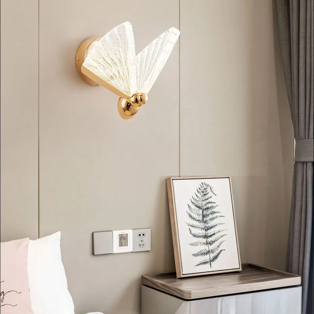 Toolight Toolight, LED nástenné svietidlo, 5W, 3000K, LHJ104-1W, svetlé ružové zlato, OSW-50042