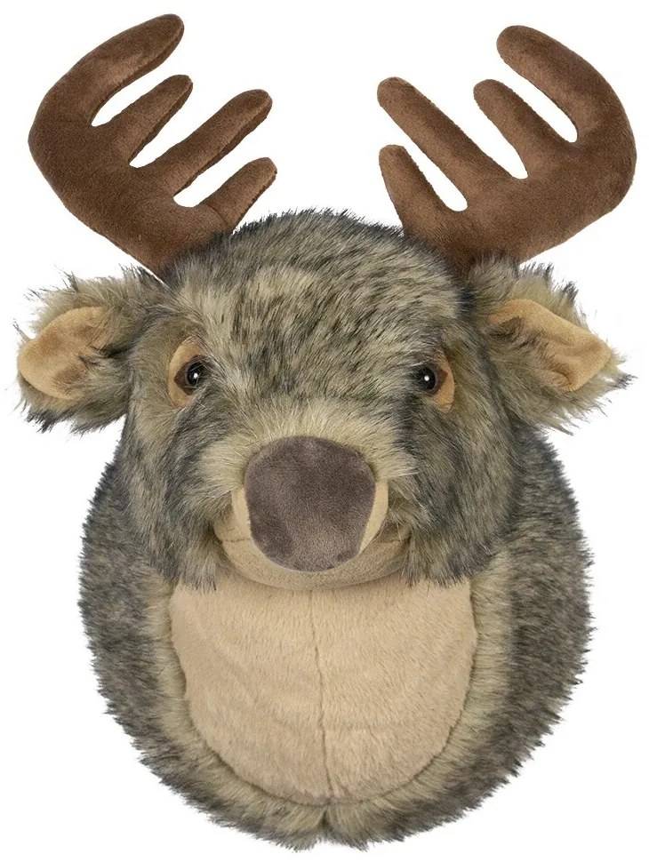 Nástenná plyšová dekorácia hlava jeleň Cuddly Deer - 44*30*34cm