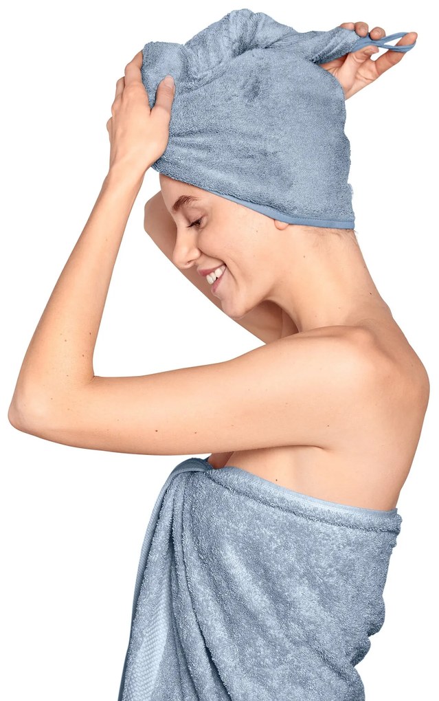 Uterákový turban, svetlomodrý