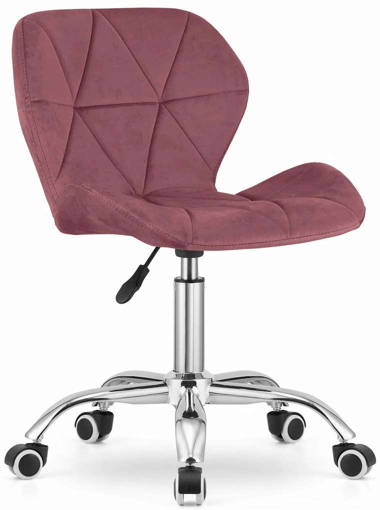 Tmavoružové kancelárske kreslo AVOLA VELVET