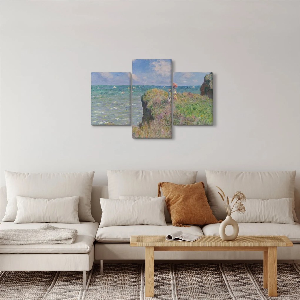 Obraz - Claude Monet, Cliff Walk at Pourville, reprodukcia (90x60 cm)