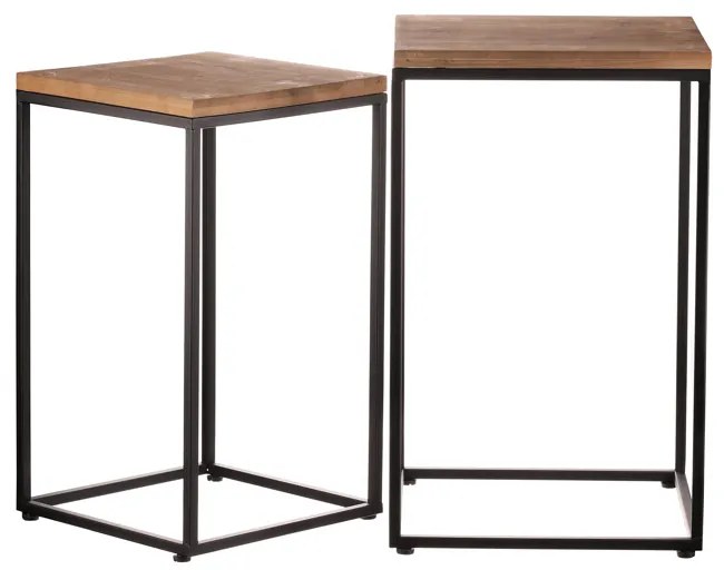 Autronic BONTEC Stojan na kvety - kov, drevená doska, cena za sadu 2 ks Farba: Prírodné