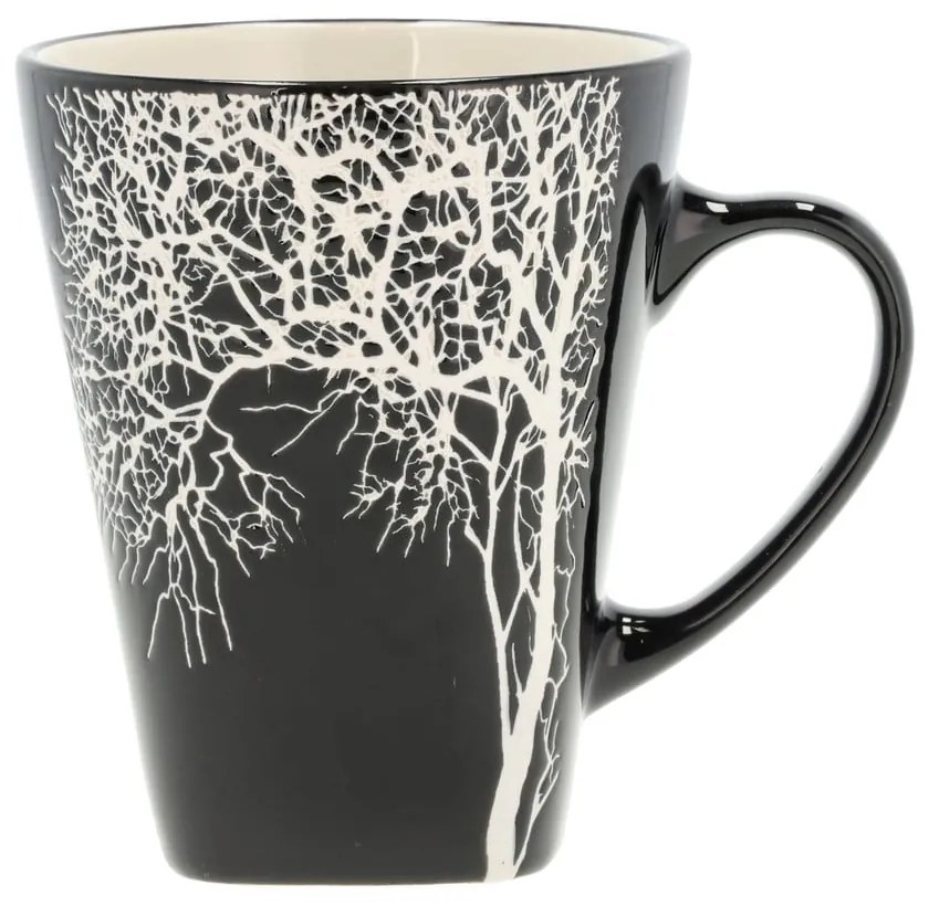 Čierny hrnček z kameniny 350 ml Hela – Villa Collection