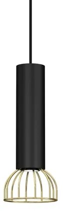 Luster na lanku DANTE 1xGU10/25W/230V čierna/zlatá