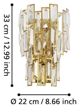 Eglo 39615 - Nástenné svietidlo CALMEILLES 3xE14/25W/230V