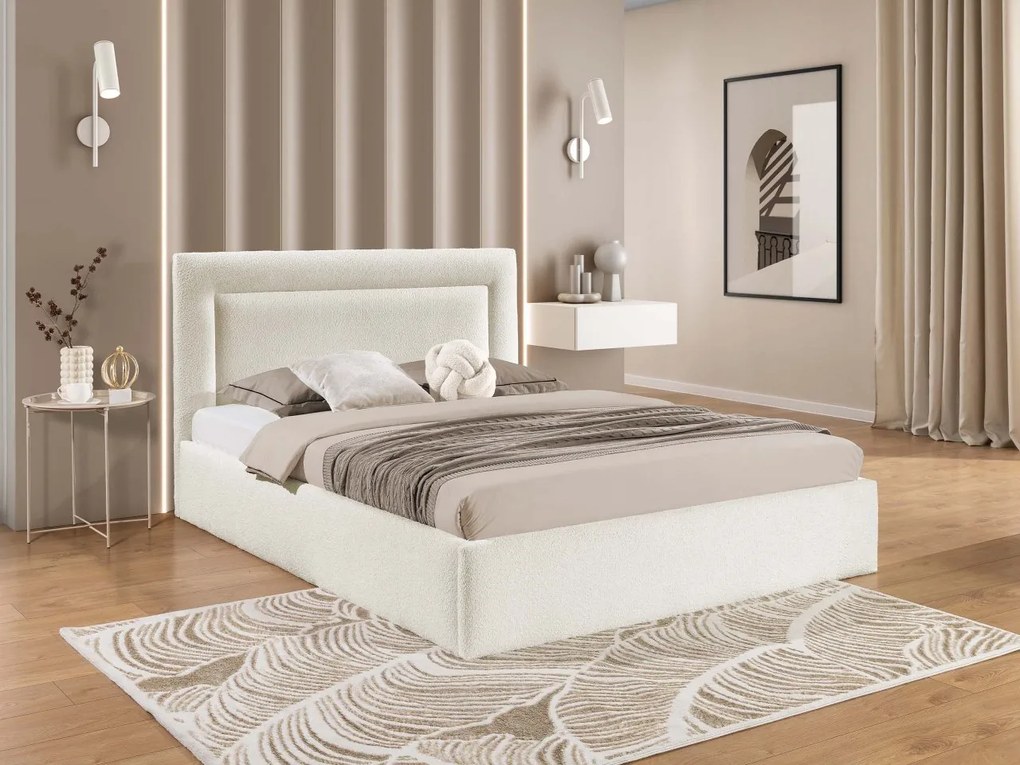 Čalúnená posteľ s úložným priestorom Enserio, Rozmer postele: 160x200, Dostupné poťahy: Coral 55