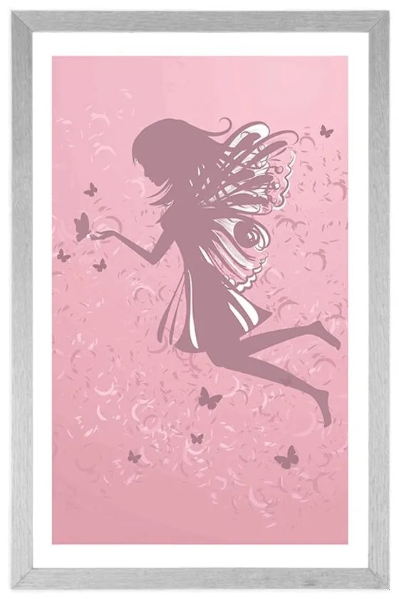 Plagát s paspartou láskyplná víla - 30x45 silver