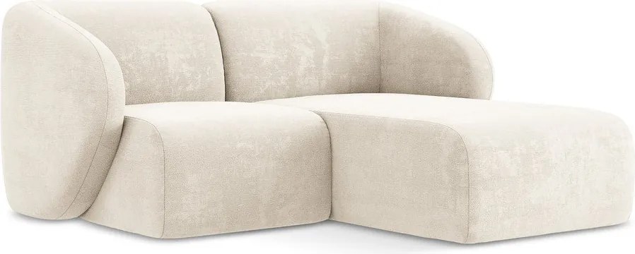 Béžová ženilková rohová pohovka (pravý roh/s leňoškou) Lani – Makamii