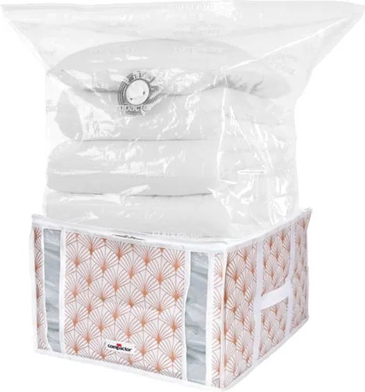 Ružový vakuový úložný box na oblečenie Compactor Signature Blush 3D Vacuum Bag, 125 l