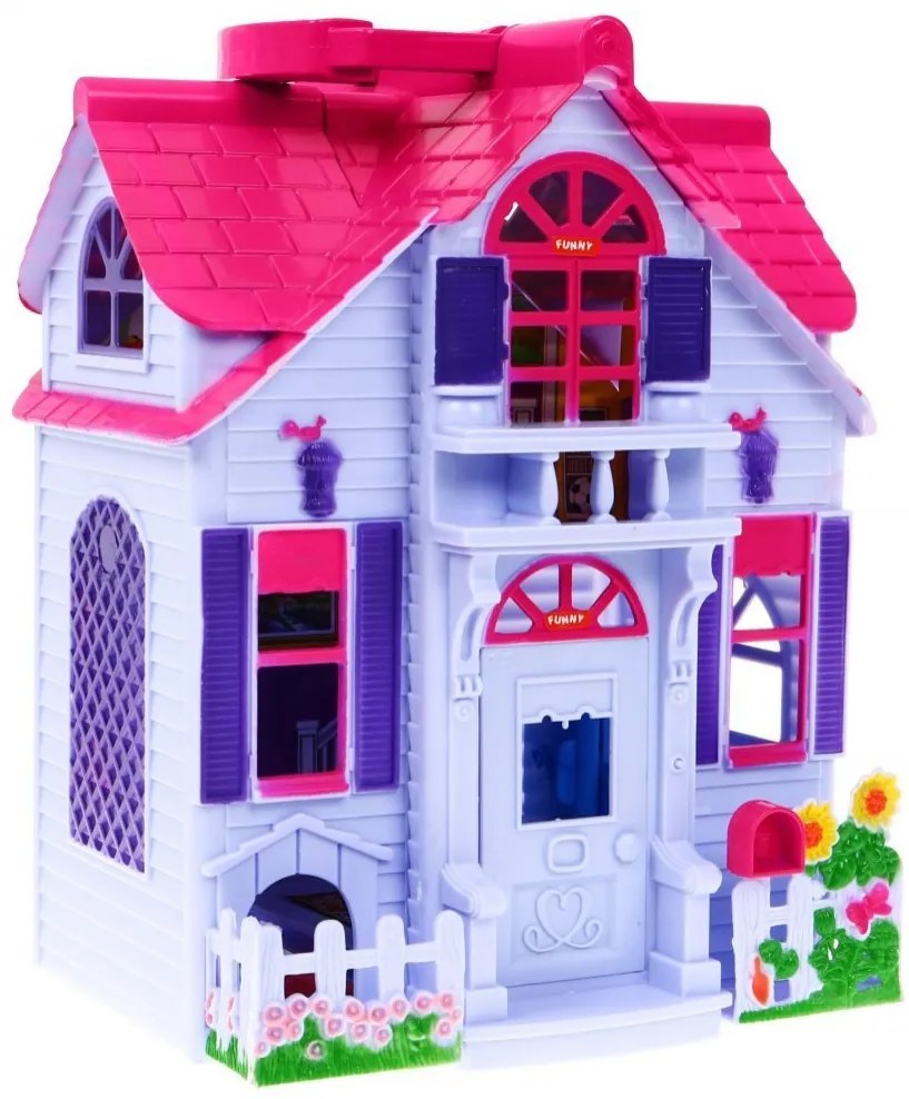 RAMIZ : Veľký rozkladací fialový domček