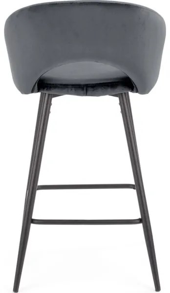 Barová stolička 89x49 cm šedá/čierna