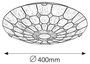 Rabalux 8091 - Tiffany vitrážové stropné svietidlo MARVEL 2xE27/60W/230V