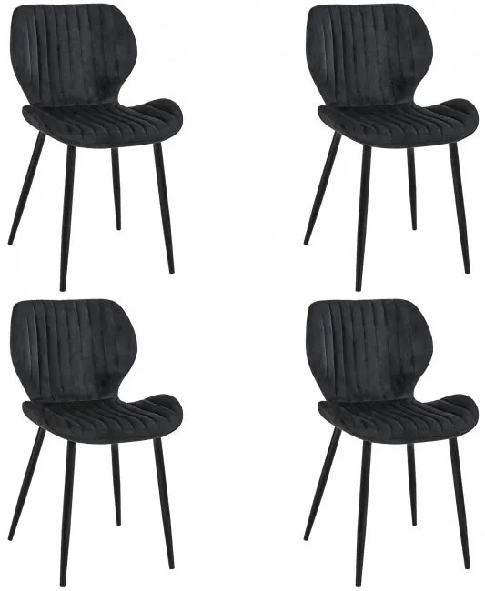 Set štyroch jedálenských stoličiek SJ.17 čierne