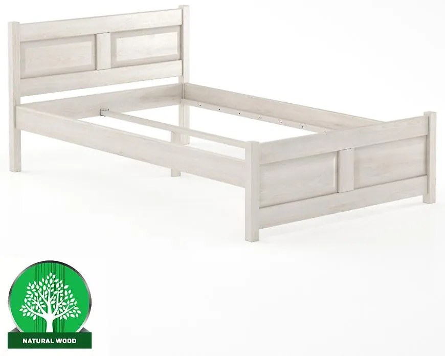 Posteľ buková LK109–140x200 bielený