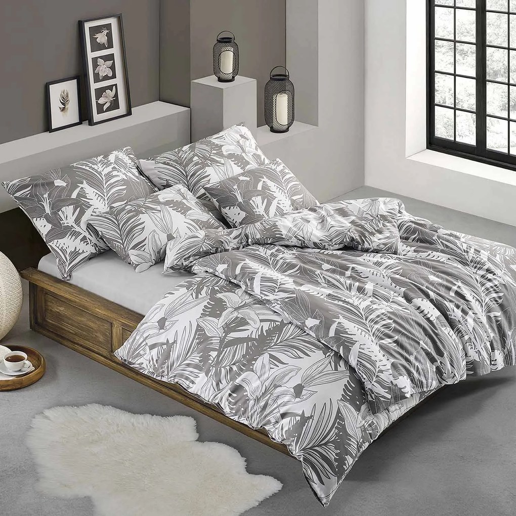 BAVLNENÉ POSTEĽNÉ OBLIEČKY COTTONLOVE EXCLUSIVE GLORIS 160X200 CM, 2 KS 70X80 CM VZOROVANÉ