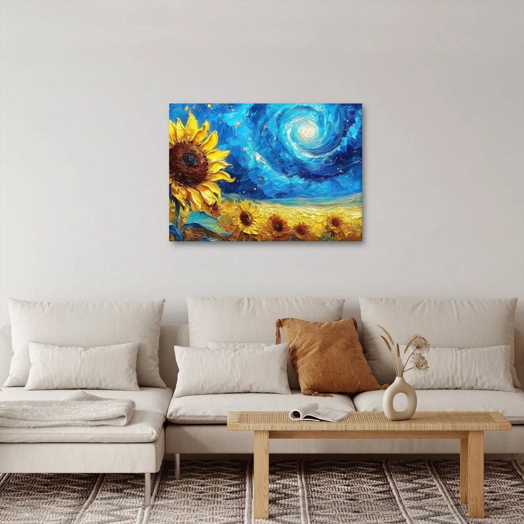 Obraz - Maľba slnečníc (70x50 cm)