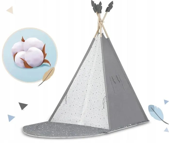 Detský stan Teepee NK-406 NUKIDO 740600 - sivý