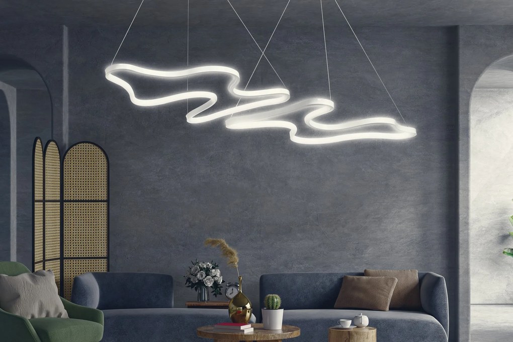Stropní LED svítidlo DUPLE ARTISAN bílé/studená bílá