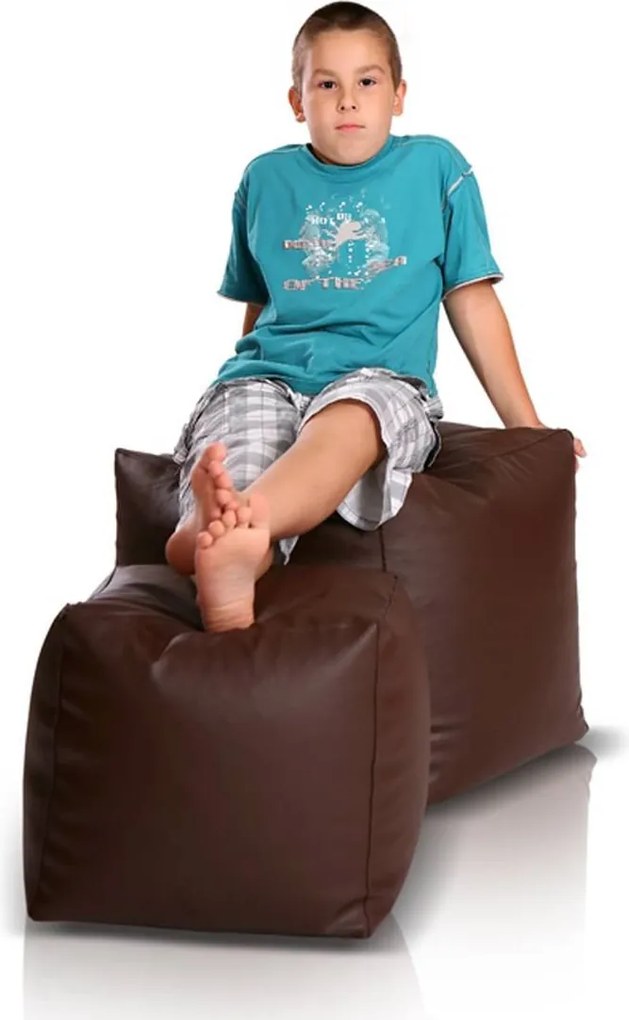 INTERMEDIC Sedací Vak Cube L 150L Farba: E03 - Oranžová svetlá (ekokoža)