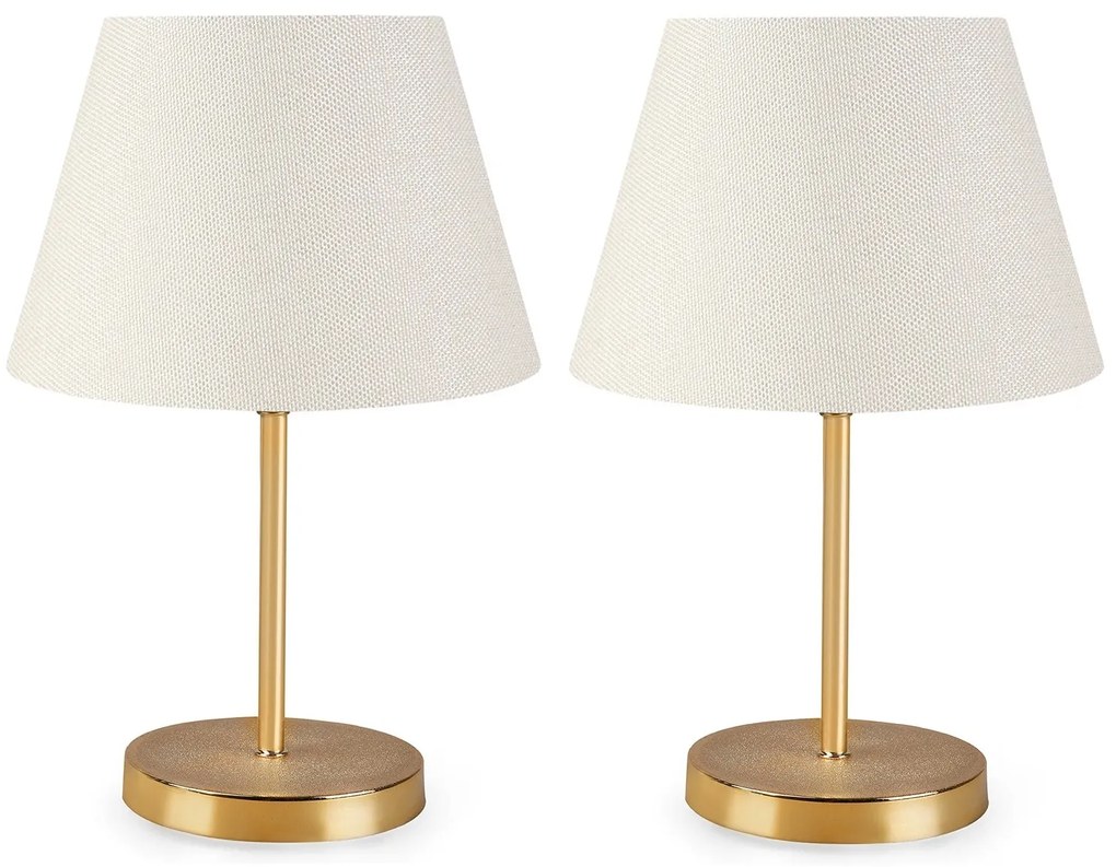 Sada 2 stolních lamp Deno II krémová
