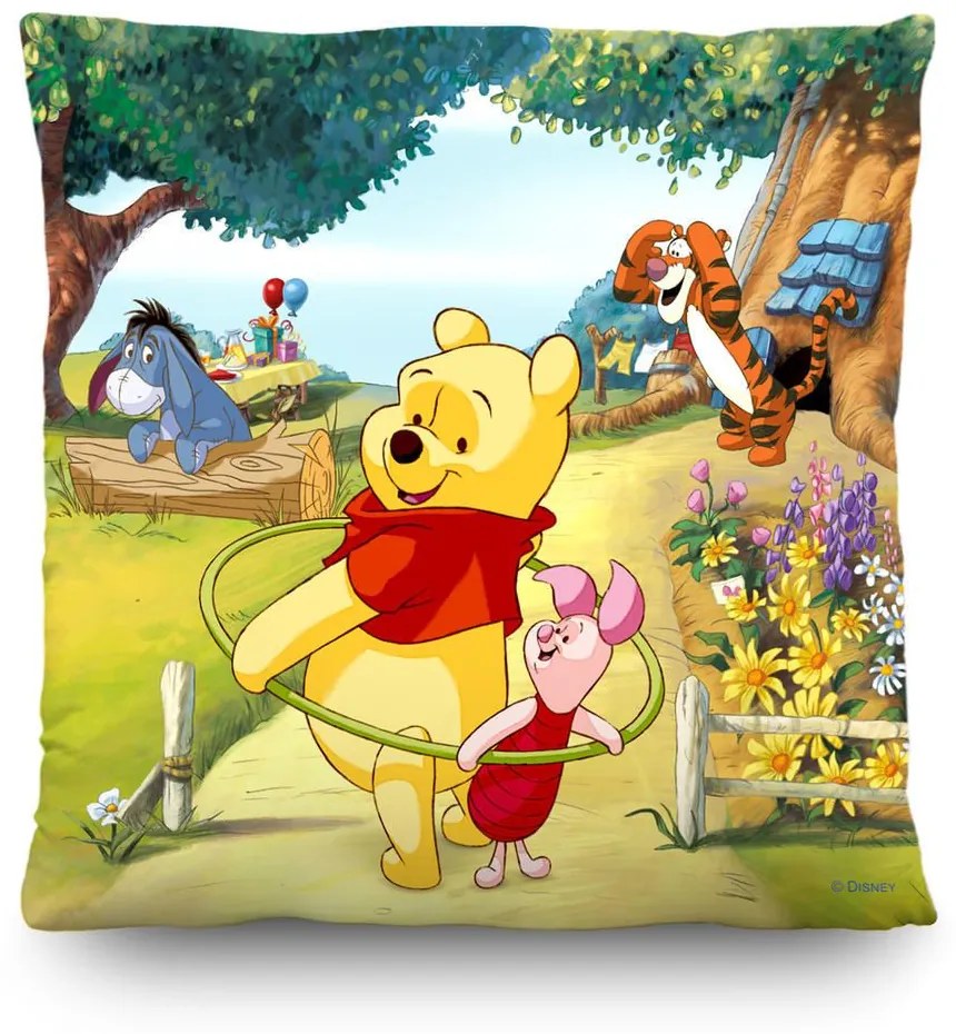 Detský vankúšik DISNEY MACKO PÚ 40x40 cm