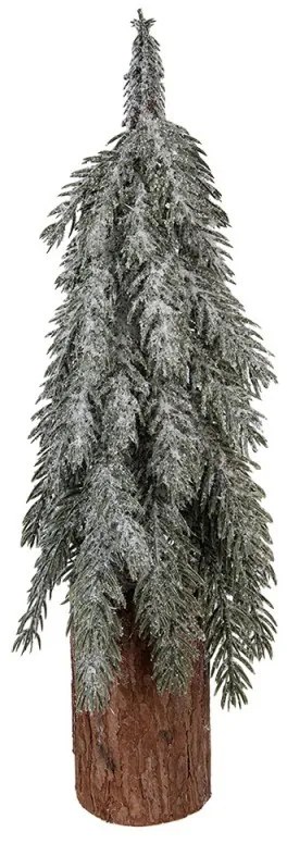 Vianočné dekorácie ihličnatý stromček na dreve - Ø 15*44 cm