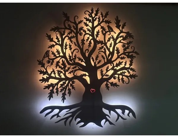 Li-Go 5747/DUB2 - LED nástenná dekorácia LED/10W/230V 45x55 cm dub