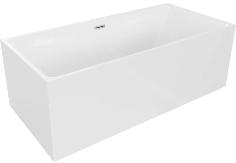 Mexen Nita, voľne stojaca vaňa 170 x 80 cm, biela, brúsená oceľ prepad, 52091708000-97