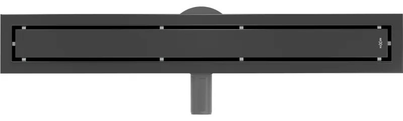 Mexen Flat 360°, nerezový sprchový žľab vzor M13 2v1 na vloženie dlažby 70 cm, čierna matná, 1710070-40
