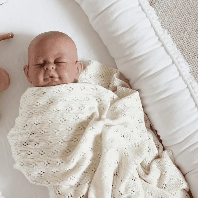 Hniezdo pre bábätko Boho biela