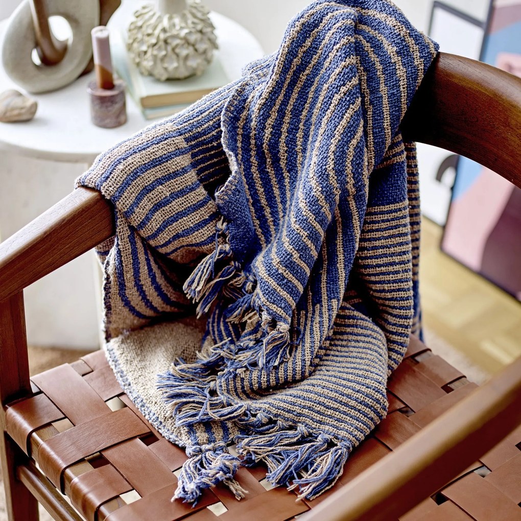 Bloomingville Prehoz z recyklovanej bavlny Tiffanie Blue 160 × 130 cm