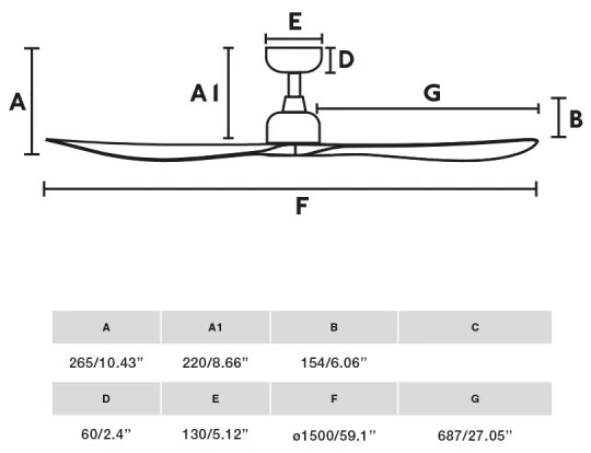 FARO 34363WT - Stropný ventilátor OUTWOOD L biely, priemer 150 cm, WT, IP44 + diaľkové ovládanie