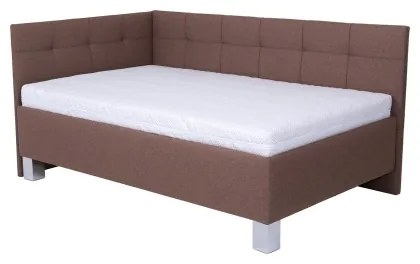 Čalúnená posteľ s matracom a úložným priestorom MARIA PETITE 120x200 cm hnedá