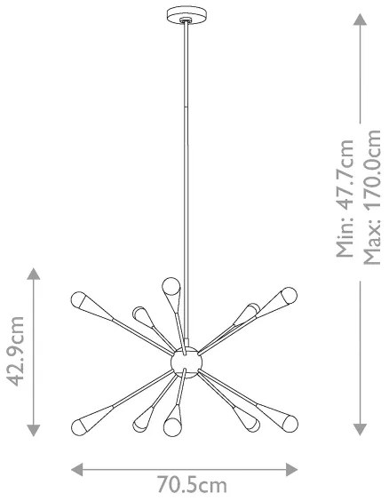Feiss FE-JAX10-PN - LED Luster na tyči JAX 10xG9/3W/230V lesklý chróm