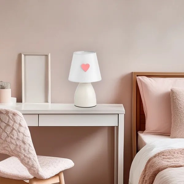 ONLI - Detská lampička TITTA 1xE14/6W/230V 20 cm biela