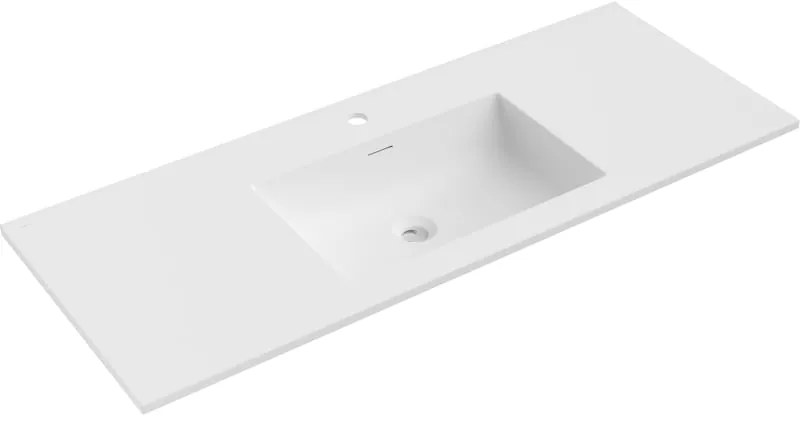 Mexen Otis, umývadlo na zapustenie 121 x 46,5 cm, biela matná, 25181201