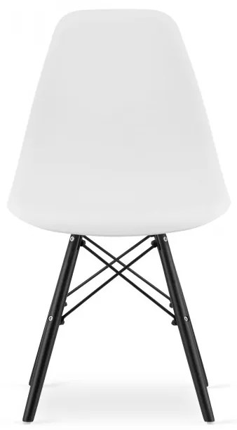 Set dvoch jedálenských stoličiek OSAKA biele (čierne nohy) 2ks