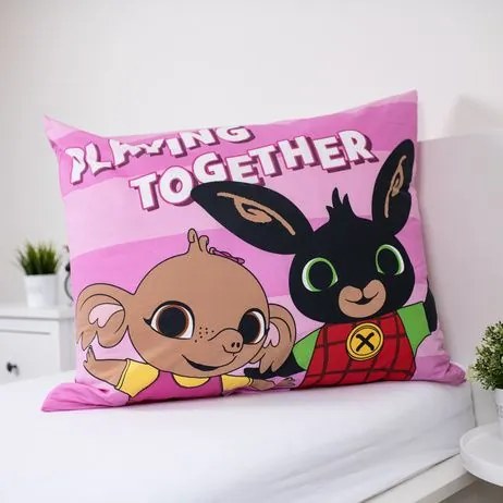 Jerry Fabrics Bavlnené obliečky 140x200 + 70x90 cm - Zajačik Bing "Playing Together"