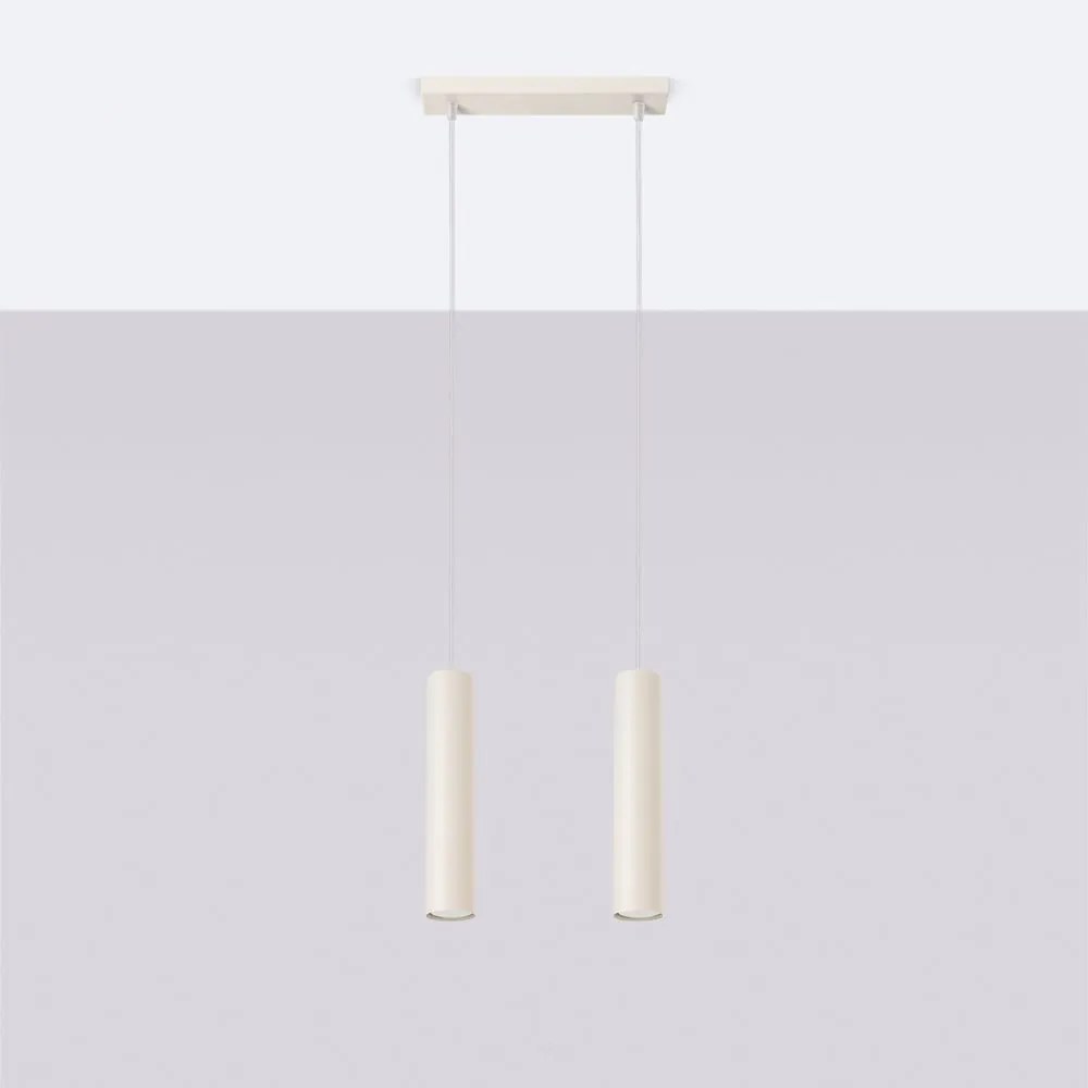 Krémové závesné svietidlo Castro – Sollux